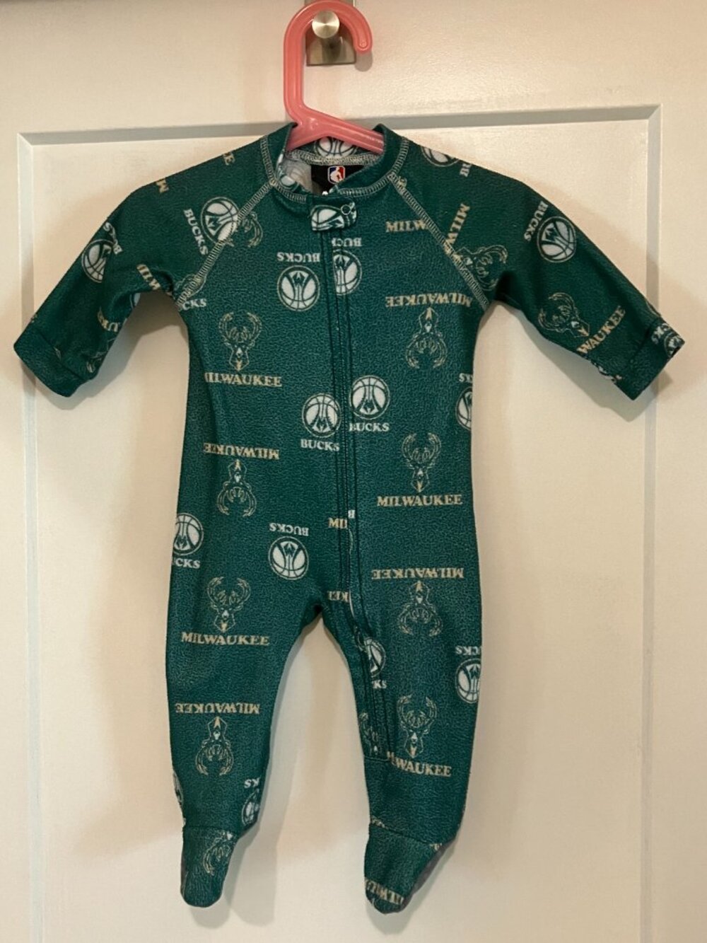Milwaukee Bucks Pajamas | size 0-3 months (runs large)